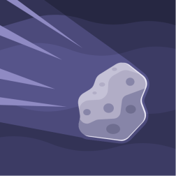 Asteroid in the sky