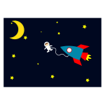 Astronaut on space walk cartoon vector image