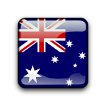 Australia vector flag button
