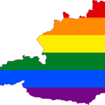 Austria with LGBT colors