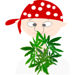 Vector image of marijuana user avatar