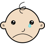 Illustration of a crying baby