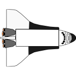 Space shuttle vector icon