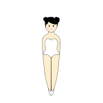Ballerina pencil pal in bathing suit