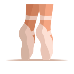 Ballet dancer feet
