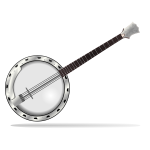 Banjo chordophone vector illustration