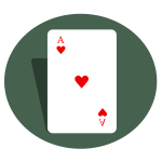 Ace of hearts playing card vector drawing