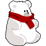 Bear with red scarf
