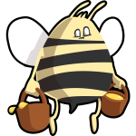 Bee carrying honey