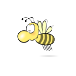 Vector illustration of little bee