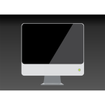 LCD screen on grey background vector image