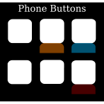 Phone buttons vector drawing