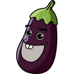 Vector clip art of eggplant