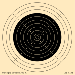 300m bullet shooting target vector clip art
