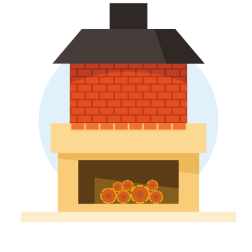 Big fireplace