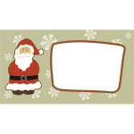 Santa greeting card vector clip art