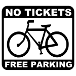Free parking for bicycles sign vector illustration