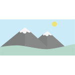 Mountains and sun