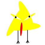 bird angry yellow
