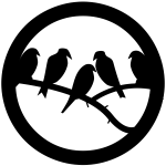 Bird emblem vector clip art