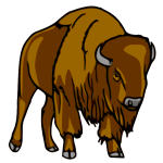 Brown bison drawing