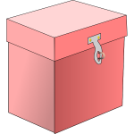 Vector image of a red box