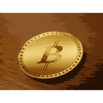 Bitcoin symbol vector image