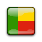 Benin vector flag button