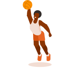 Basketball Player Dunking