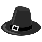 Pilgrim's hat vector drawing