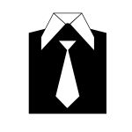 Black suit vector icon