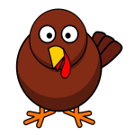 Funny turkey vector illustration