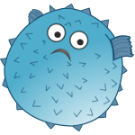 Cartoon blowfish