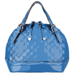 blue leather bag