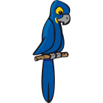 Blue macaw vector clip art