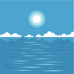 Blue ocean landscape