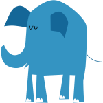 Blue elephant image