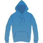 Blue hoodie vector drawing