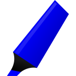 Vector clip art of blue highlighter