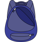 Blue school bag