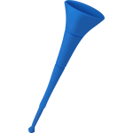 Vector image of modern plastic vuvuzela