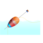 Vector image of a fishing cork