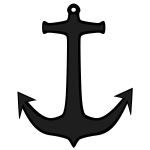 Simple anchor silhouette vector image