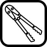 Bolt cutter tool vector clip art