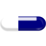 Illustration clip art of a pill