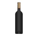 Vector graphics of black wine bottle