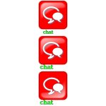 Chat icon in red color
