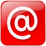 Email symbol red icon