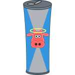 Vector illustration of simple cartoon energy drink can