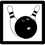 Bowling icons vector image